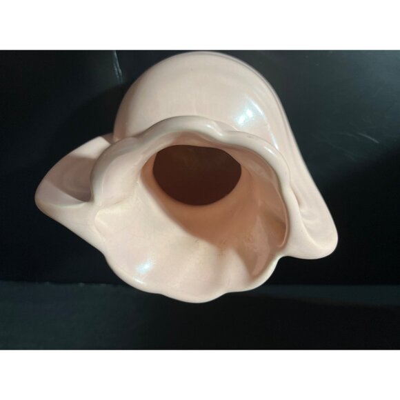 Soft Pink Double Twisted Handled Vase USA Vintage 5 1/4” Numbered 632 - Picture 3 of 5